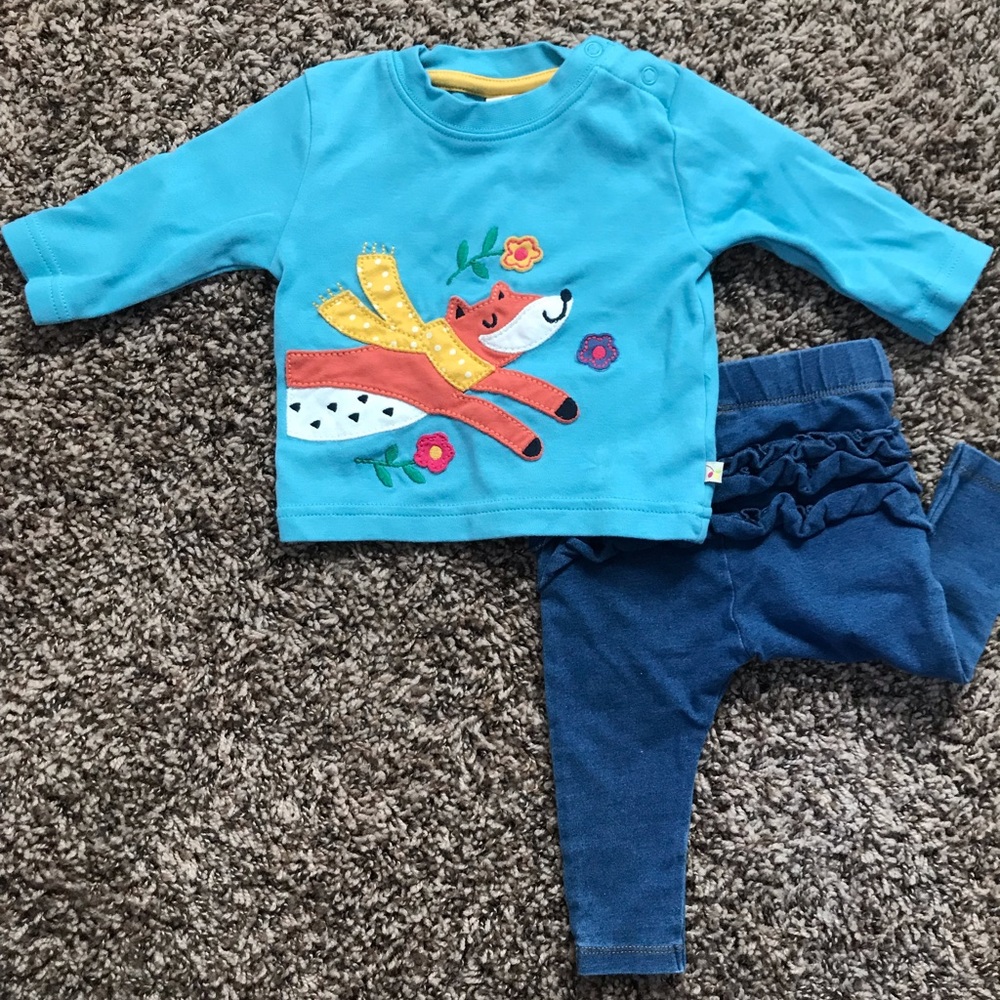 Baby organic fox shirt w leggings